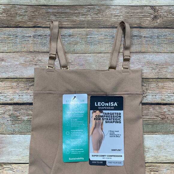 NWT Leonisa Invisible Extra High-Waisted Shaper Shorts Beige XS/S Quiet Luxury - Picture 4 of 6